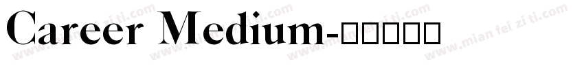 Career Medium字体转换